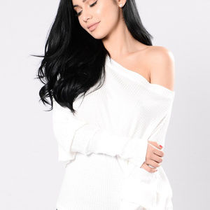 Off White Off the Shoulder Sweater